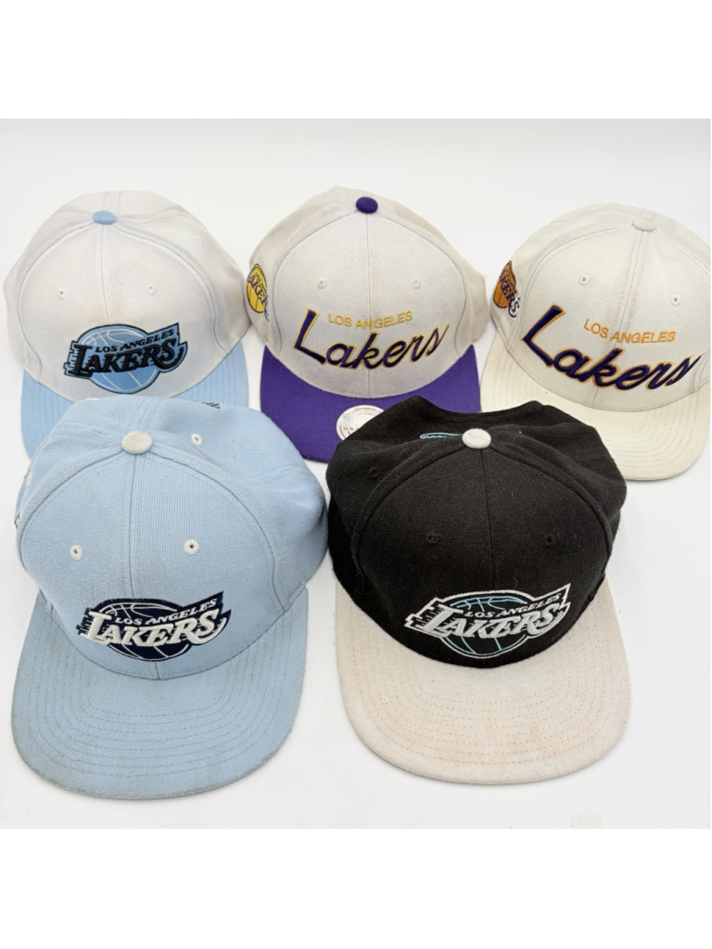 Mitchell & Ness LA LAKERS Snapback Hat Lot 5 NBA Hardwood Classics